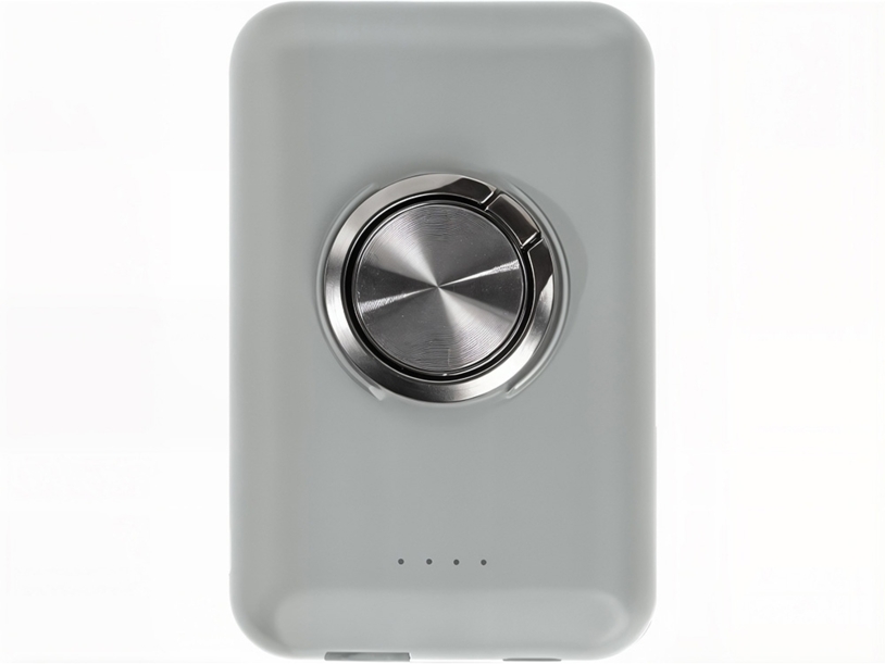 Магнитный беспроводной внешний аккумулятор MagnetIQ, 5000 mah, 10 W, серый Cool gray 7C (Изображение 4)
