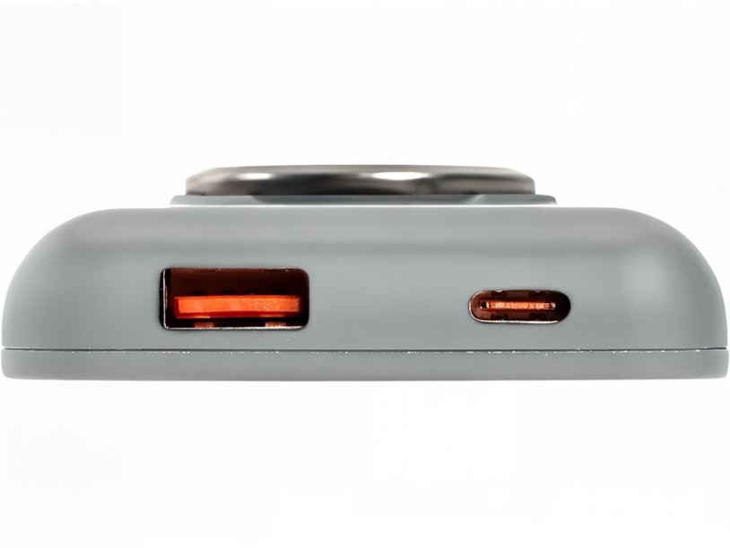 Магнитный беспроводной внешний аккумулятор MagnetIQ, 5000 mah, 10 W, серый Cool gray 7C (Изображение 13)
