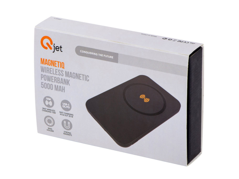 Магнитный беспроводной внешний аккумулятор MagnetIQ, 5000 mah, 10 W, серый Cool gray 7C (Изображение 18)