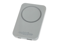 Магнитный беспроводной внешний аккумулятор с быстрой зарядкой QC/PD 20 Вт MagnetIQ, 5000 mAh (серый) 