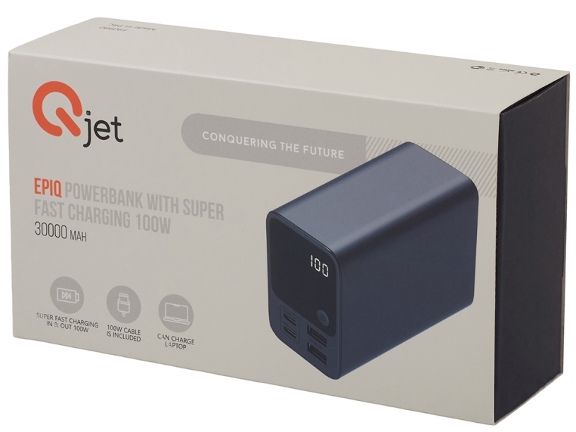 Внешний аккумулятор для ноутбуков EpIQ, 100 Вт, 30000 mAh, темно-серый (Изображение 15)