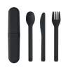 Cutlery set and case in PLA (черный) (Изображение 1)