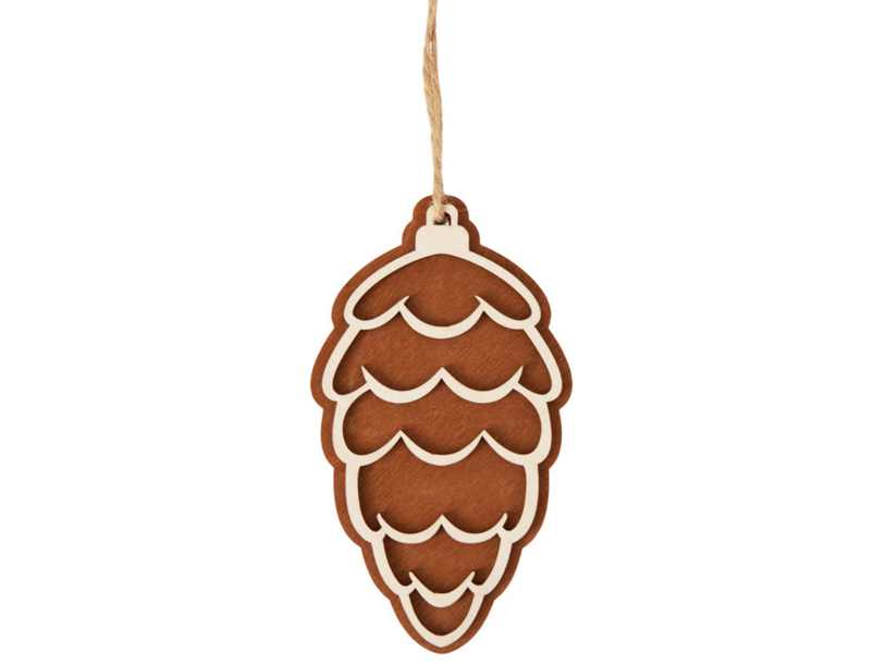 Деревянная подвеска на елку Cedar (коричневый)  (Изображение 2)