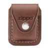 Чехол Zippo для зажигалки, кожа, с металлическим фиксатором на ремень, коричневый, 57х30x75 мм (Изображение 1)