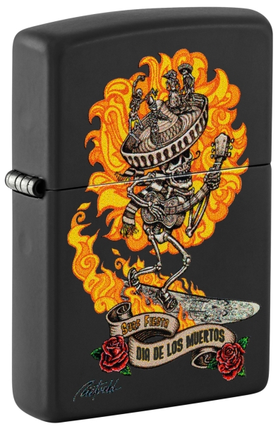 Зажигалка ZIPPO Rick Rietveld с покрытием Black Matte, латунь/сталь, черная, матовая, 38x13x57 мм (Изображение 1)