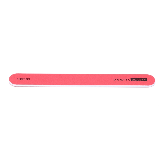 Пилка Dewal Beauty для ногтей, прямая красная 1,9х17,8 см, 180/180 грит (Изображение 1)