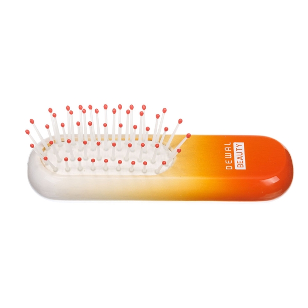 Щетка Dewal Beauty серия "Caramel"мини, массажная,на подушке,с нейлоновым штифтом, из бука. (Изображение 1)