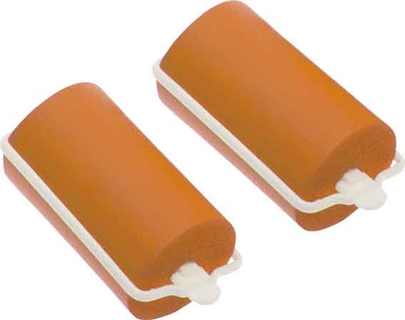 Бигуди резиновые Dewal Beauty d 32ммx70мм(10шт) оранжевые (Изображение 1)