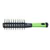 Щетка туннельная DEWAL Beauty 2-х сторонняя, пластиковый штифт, черно-зеленая 7 рядов (Изображение 1)