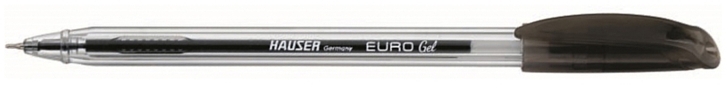 Гелевая ручка Hauser Euro Gel, пластик, цвет черный (Изображение 1)