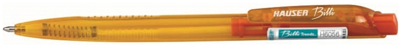 Шариковая ручка Hauser Billi Trendz, пластик, цвет оранжевый (Изображение 1)
