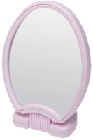 Зеркало Dewal Beauty настольное, в розовой оправе, на пластиковой подставке, 26*14.5 см.