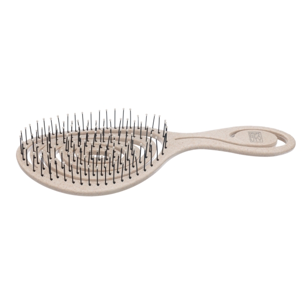 Щетка Dewal Beauty серия "Friendly", продувная, с нейлоновым штифтом, форма улитка, цвет бежевый (Изображение 1)