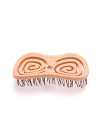 Щетка Dewal Beauty серия "Friendly", массажная, с нейлоновым штифтом, форма бабочка, оранжевая