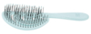 Щетка Dewal Beauty серия "Ocean wave", продувная, с нейлоновым штифтом, форма волна, голубая (Изображение 1)
