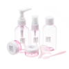 Дорожный набор баночек для путешествий Dewal Beauty, розовый, 7пр. (Изображение 1)