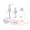 Дорожный набор баночек для путешествий Dewal Beauty, розовый, 7пр. (Изображение 1)