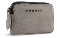 Ключница BUGATTI Bella, бежевая, воловья кожа/полиэстер, 12х1,5х7 см