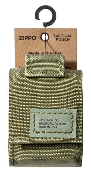 Чехол ZIPPO для широкой зажигалки,нейлон,с нейлоновым фиксатором на ремень, зеленый (Изображение 1)