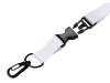 Ланъярд под сублимацию с карабином, межуровневым замком и замком обрыва, 2 см (белый/черный)  (Изображение 5)