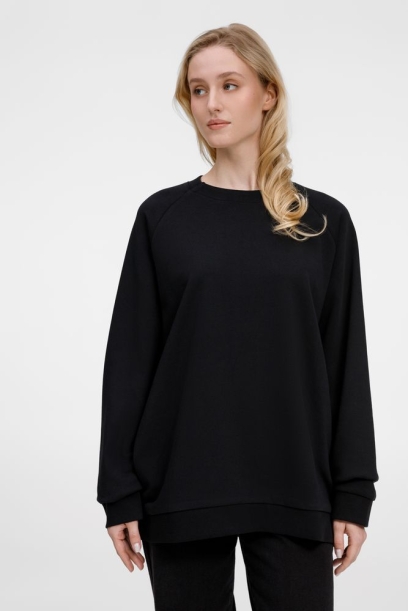 Свитшот унисекс Avenu, черный, размер XL/XXL (Изображение 6)