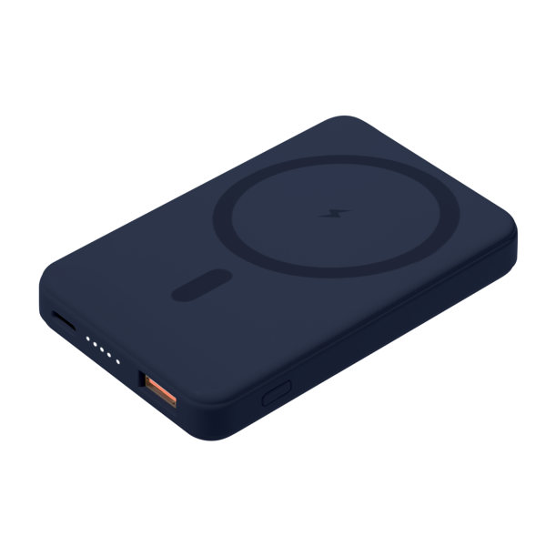 Внешний аккумулятор Largo PD 5000mAh с функцией беспроводной зарядки 15W, синий (Изображение 1)