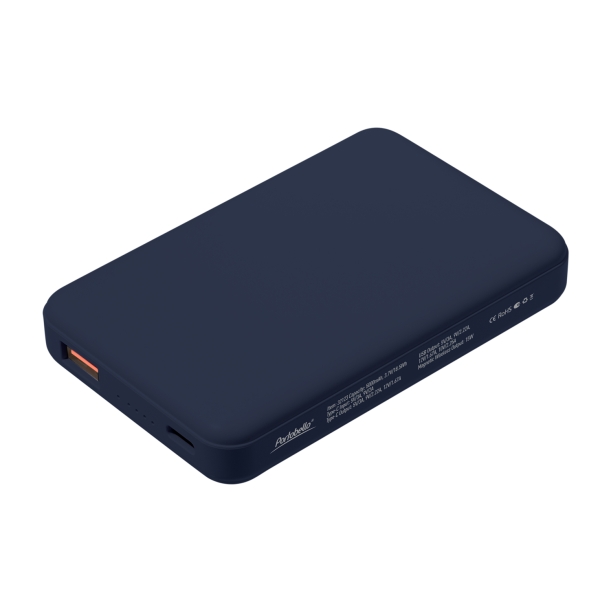 Внешний аккумулятор Largo PD 5000mAh с функцией беспроводной зарядки 15W, синий (Изображение 2)