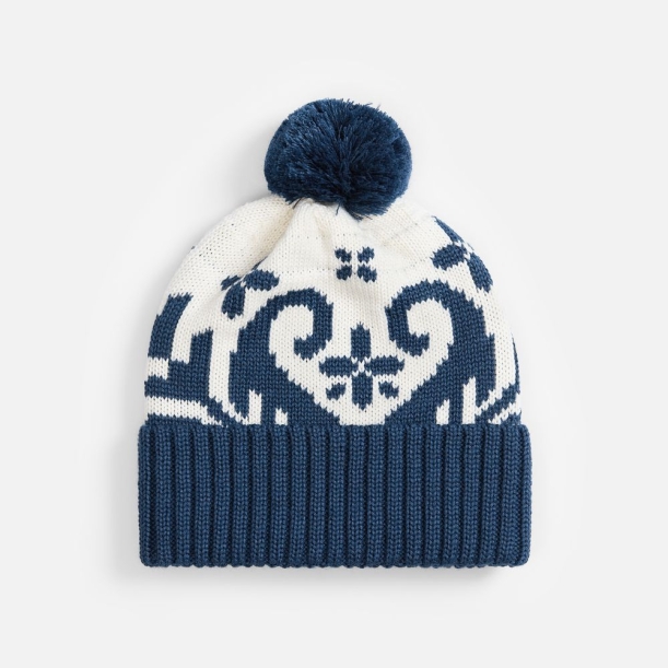 Шапка Wintertude, синяя с белым (Изображение 1)