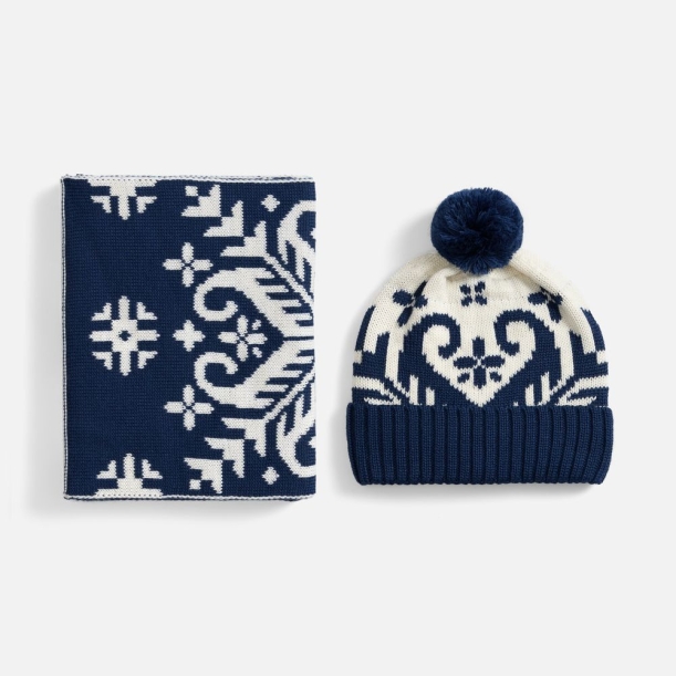 Шапка Wintertude, синяя с белым (Изображение 3)