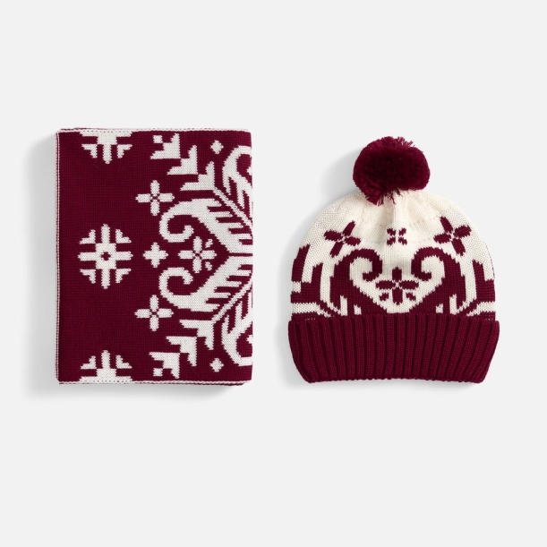 Шапка Wintertude, красная с белым (Изображение 3)