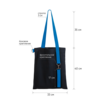 Шоппер Superbag black (чёрный с голубым) (Изображение 2)