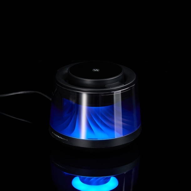 Bluetooth-колонка с подсветкой и беспроводной зарядкой Quantium, черная (Изображение 6)