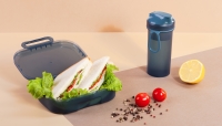 Набор "Eat&amp;Drink box": бутылка, ланч-бокс (синий с голубым)