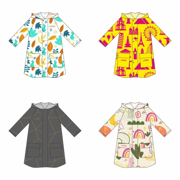 Дождевик классический RainCoat Premium на заказ, разноцветный (Изображение 1)