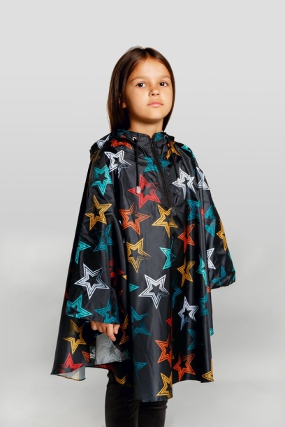 Дождевик-пончо детский AquaStop Kids на заказ, разноцветный,6-8 лет (Изображение 6)