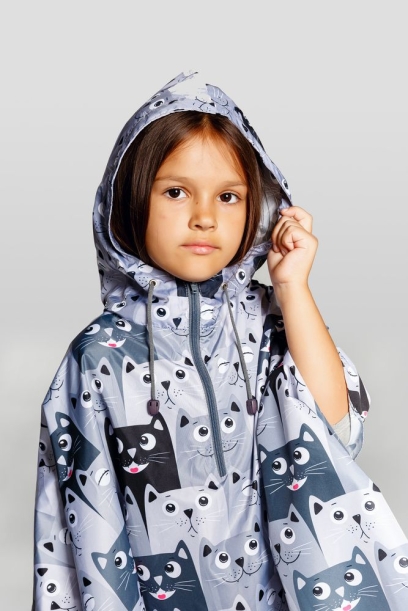Дождевик-пончо детский AquaStop Kids на заказ, разноцветный,9-12 лет (Изображение 3)