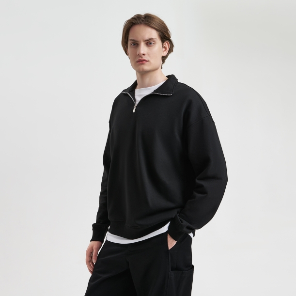 Толстовка на молнии унисекс FLOW, черная, размер 3XL/4XL (Изображение 1)