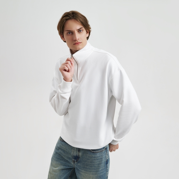 Толстовка на молнии унисекс FLOW, белая, размер XL/2XL (Изображение 11)