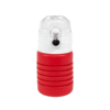 Бутылка для воды складная с карабином SPRING; красная, 550/250 мл,  силикон (Изображение 1)