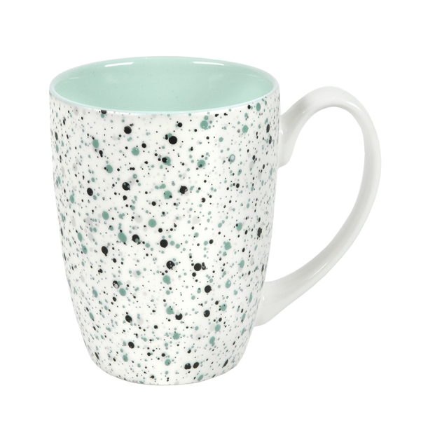 Кружка TERRAZZO, белый со светло-зеленым, 330мл, фарфор (Изображение 1)