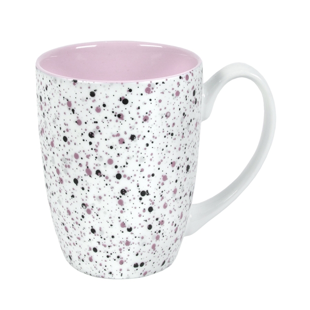 Кружка TERRAZZO, белый с розовым, 330мл, фарфор (Изображение 1)
