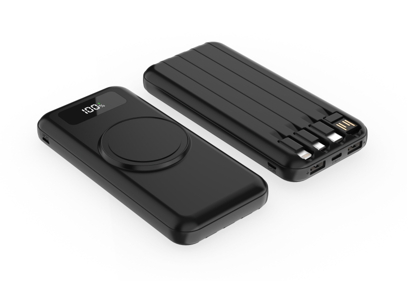Внешний аккумулятор Authority с беспроводной зарядкой, 10000 Mah, чёрный (Изображение 1)