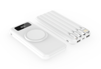 Внешний аккумулятор Authority с беспроводной зарядкой, 10000 Mah, белый