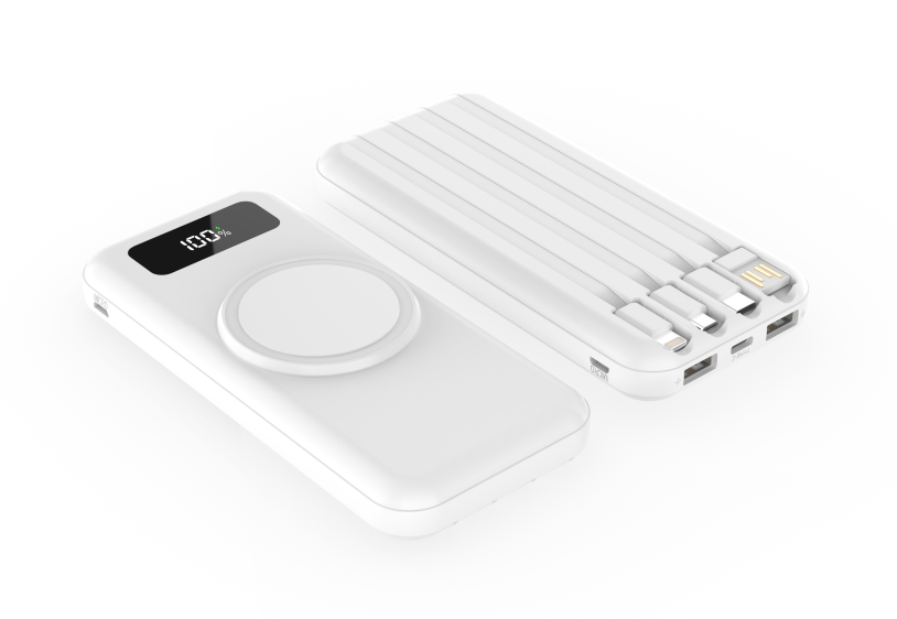 Внешний аккумулятор Authority с беспроводной зарядкой, 10000 Mah, белый (Изображение 1)