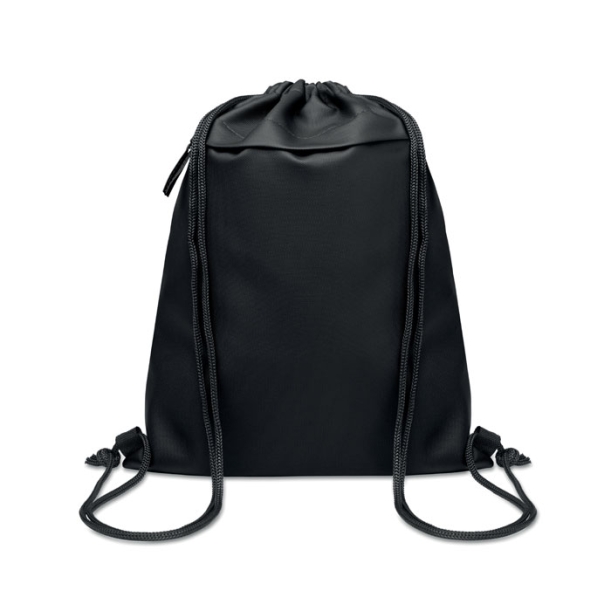 Сумка на шнурке из ткани 600D RPET (черный) (Изображение 1)