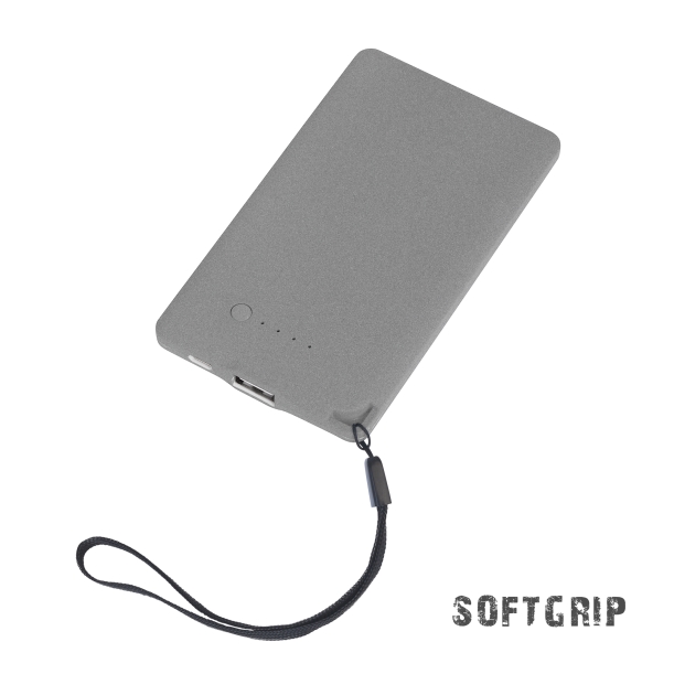 Зарядное устройство "Камень" с покрытием soft grip, 4000 mAh в подарочной коробке, черный # (Изображение 1)
