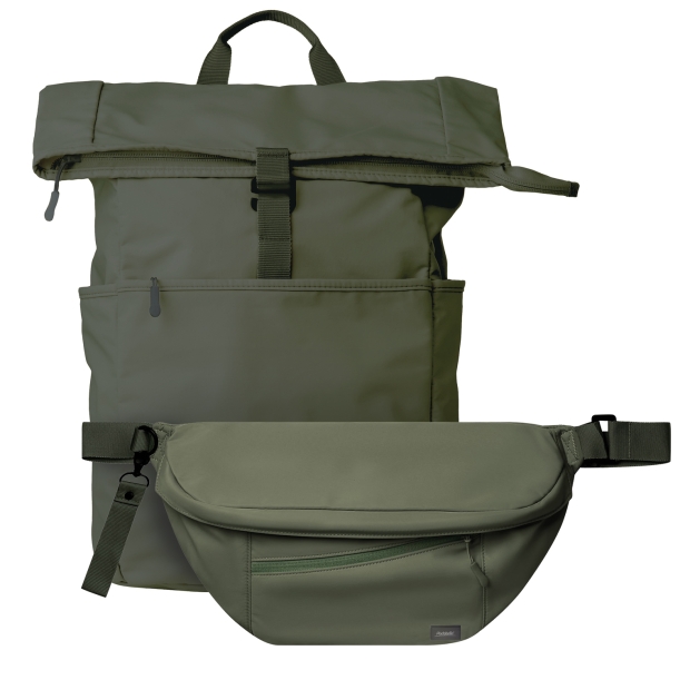 Подарочный набор Boston, зеленый (рюкзак, сумка cross body) (Изображение 1)