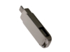 USB 2.0- флешка на 16 Гб с поворотным механизмом и дополнительным разъемом Type-C (серый) 16Gb (Изображение 3)