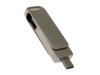 USB 3.0- флешка на 32 Гб с поворотным механизмом и дополнительным разъемом Type-C (серый) 32Gb (Изображение 2)