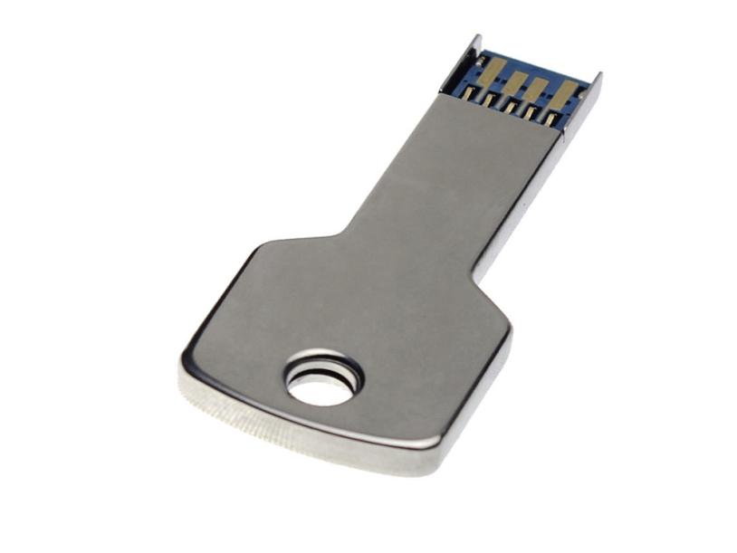 USB 3.0- флешка на 256 Гб в виде ключа (серебристый) 256Gb (Изображение 3)